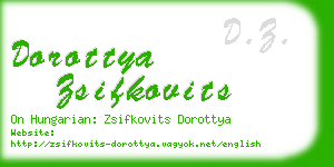 dorottya zsifkovits business card